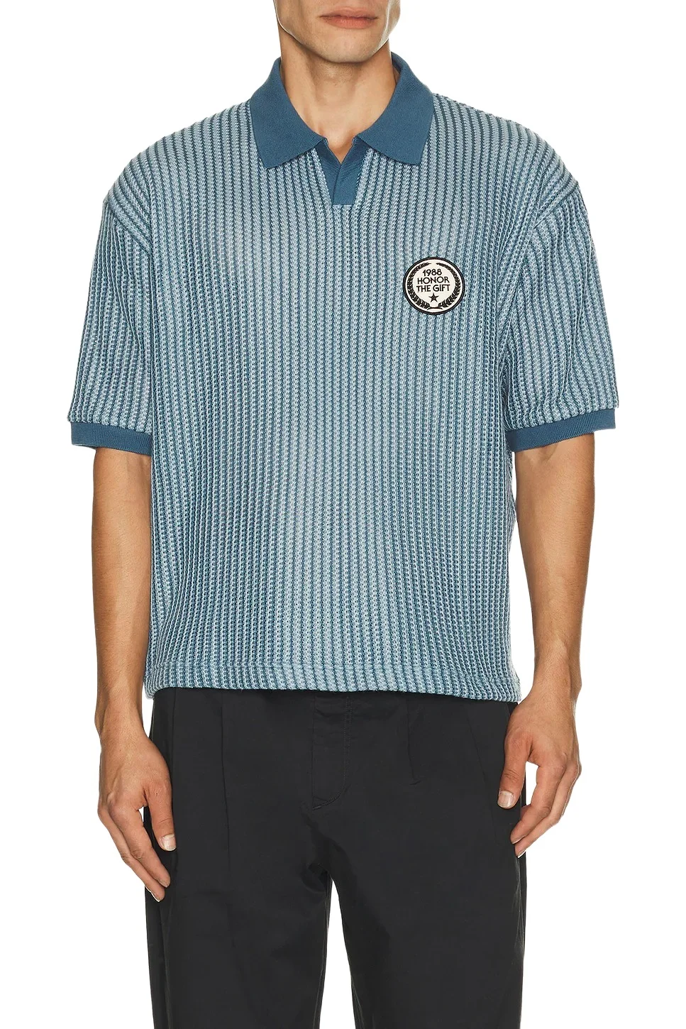 Striped Knit Polo Striped Knit Polo