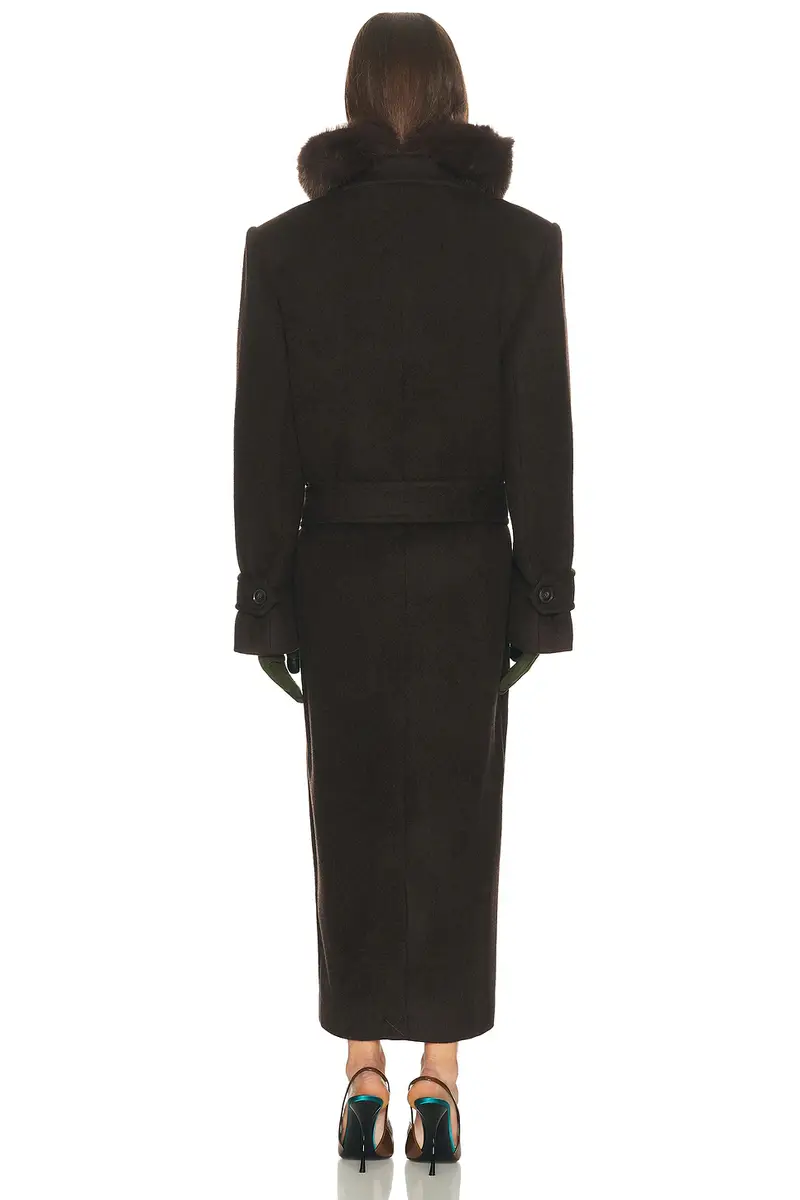 Helsa Bold Shoulder Long Coat | Thumbnail 3 Helsa Bold Shoulder Long Coat | Thumbnail 3