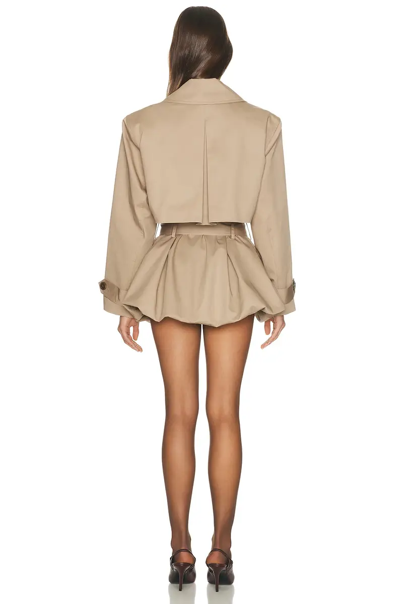 Helsa Short Bubble Hem Trench | Thumbnail 3 Helsa Short Bubble Hem Trench | Thumbnail 3