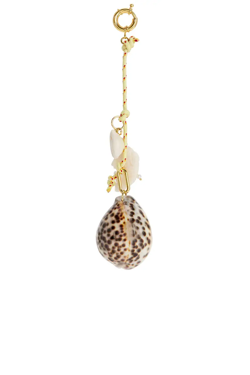 Timeless Pearly Rope & Shells Rope Keychain