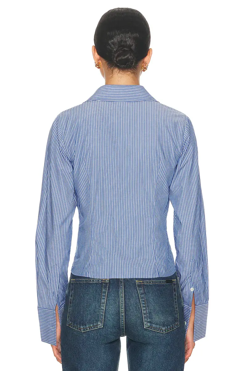 Helsa Pinstripe Poplin Fitted Shirt | Thumbnail 3 Helsa Pinstripe Poplin Fitted Shirt | Thumbnail 3