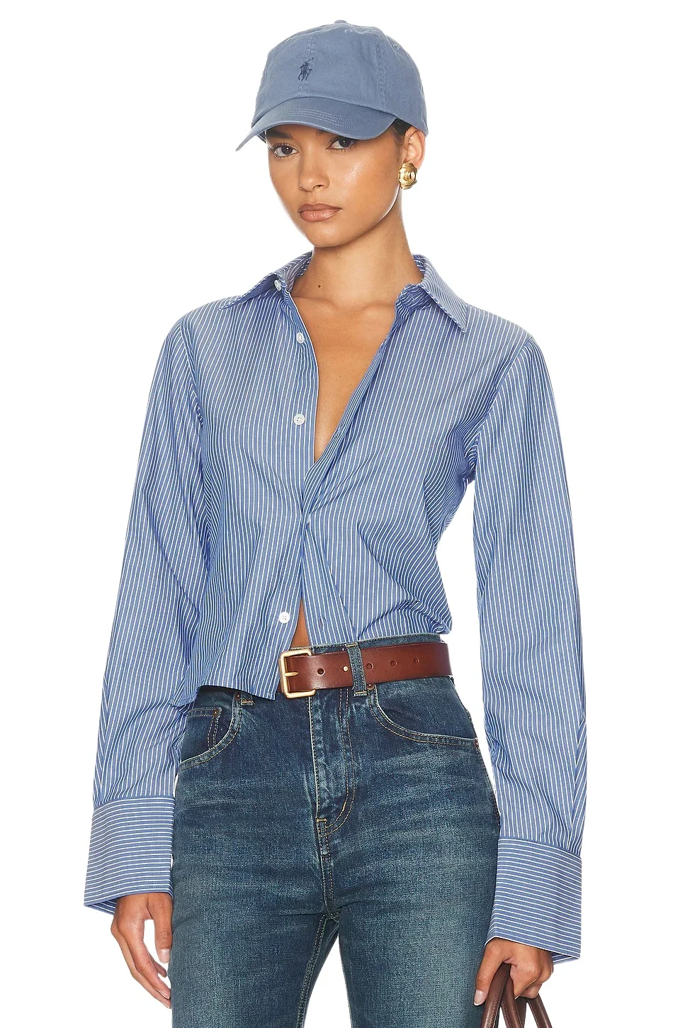 Pinstripe Poplin Fitted Shirt
