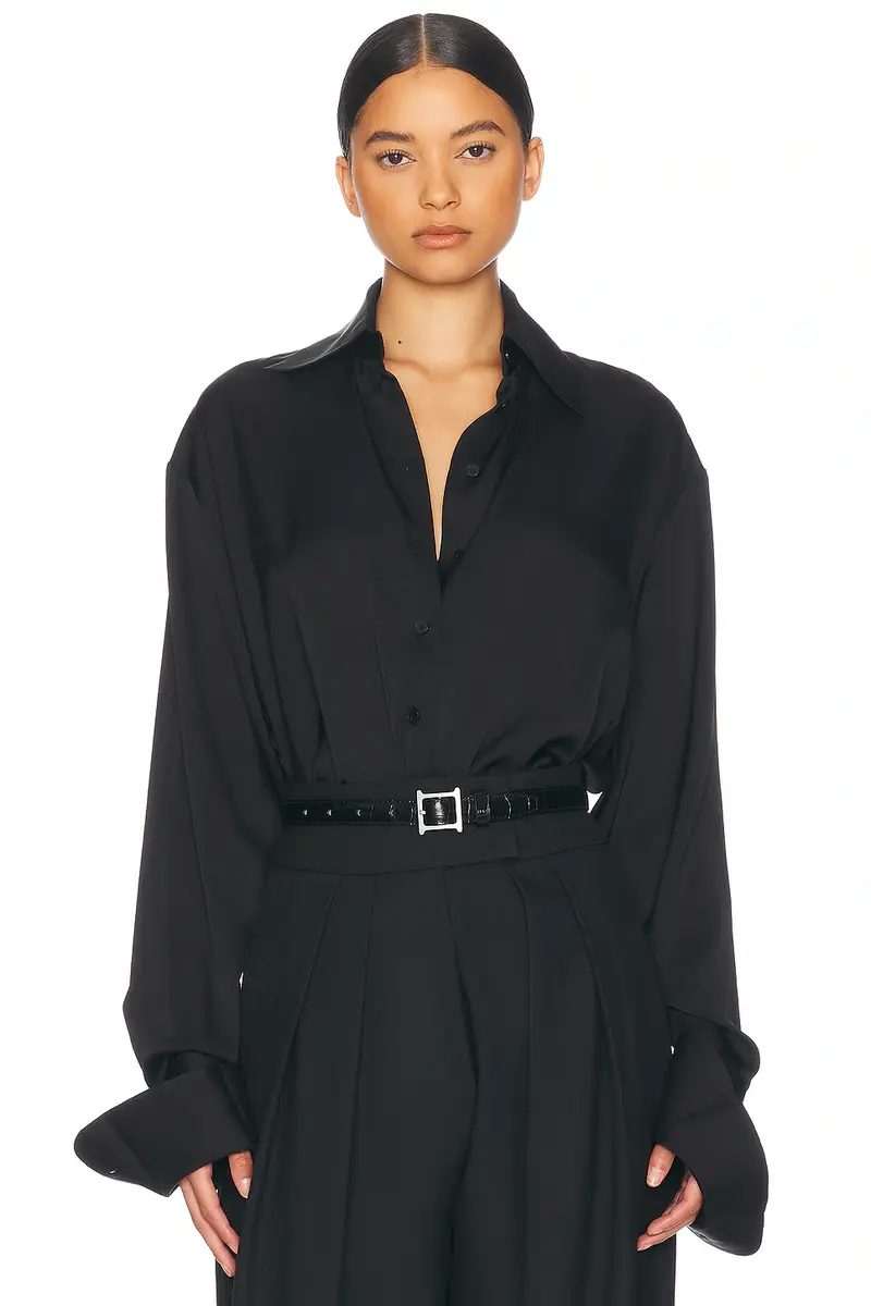 Helsa The Relaxed Silk Shirt | Thumbnail 2