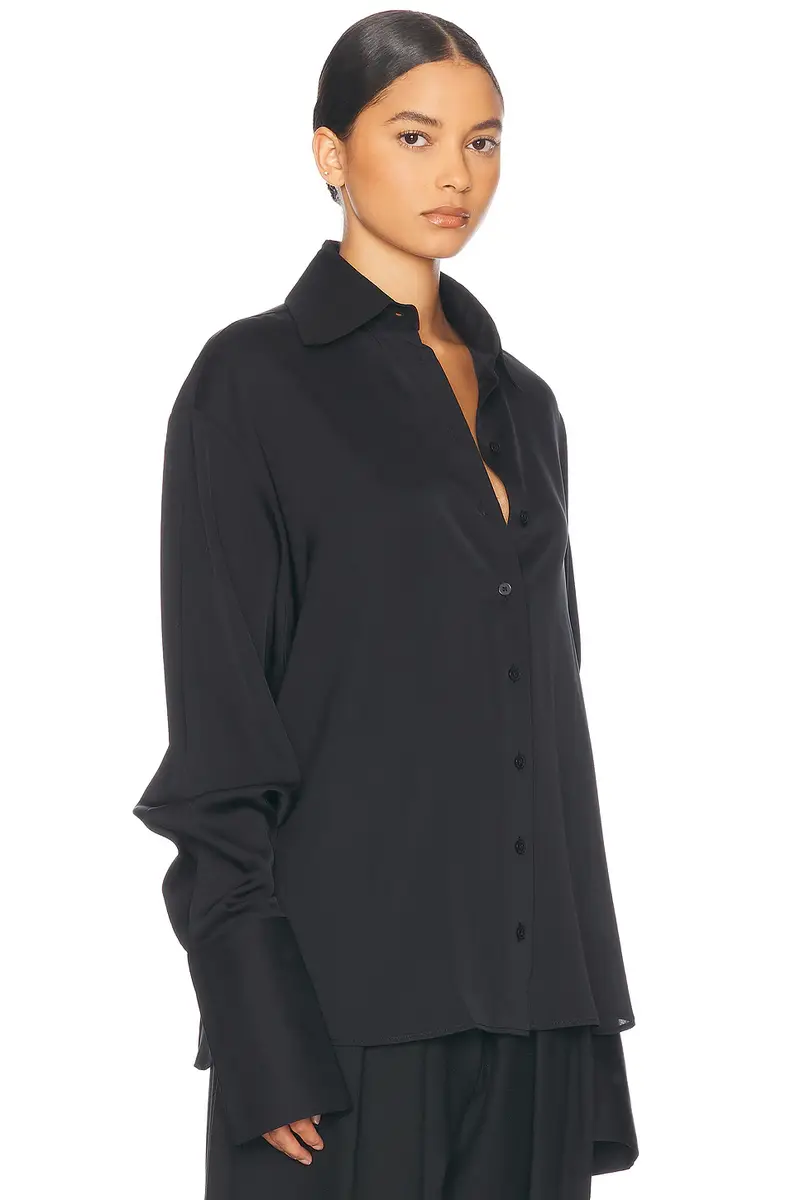 Helsa The Relaxed Silk Shirt | Thumbnail 3