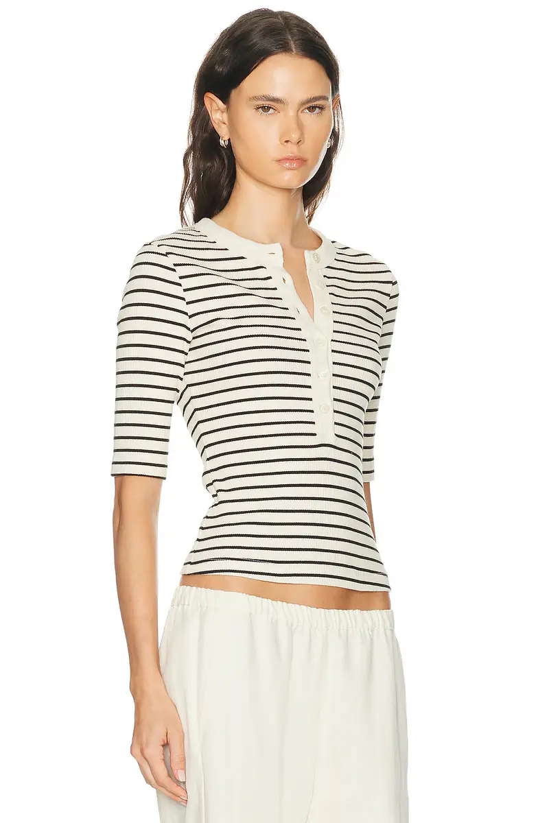 Citizens of Humanity Nali Short Sleeve Henley | Thumbnail 2