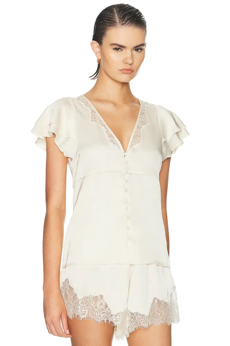 Citizens of Humanity Lola Flutter Lace Sleeve Top | Thumbnail 2 Citizens of Humanity Lola Flutter Lace Sleeve Top | Thumbnail 2