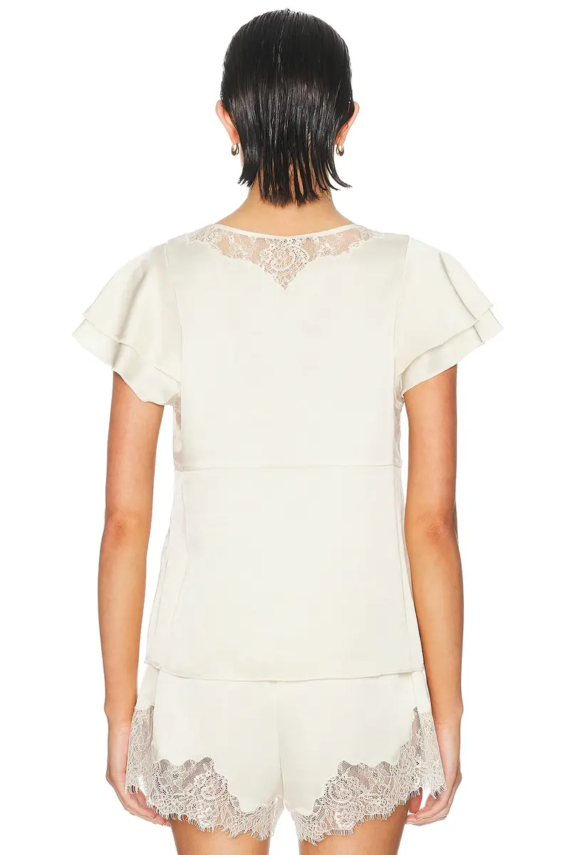Citizens of Humanity Lola Flutter Lace Sleeve Top | Thumbnail 3 Citizens of Humanity Lola Flutter Lace Sleeve Top | Thumbnail 3