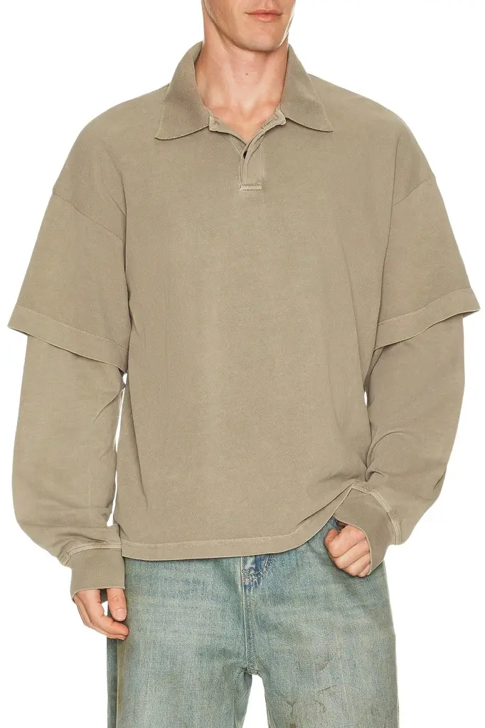 AGOLDE Curren Double Sleeve Polo | Image 1 AGOLDE Curren Double Sleeve Polo | Image 1