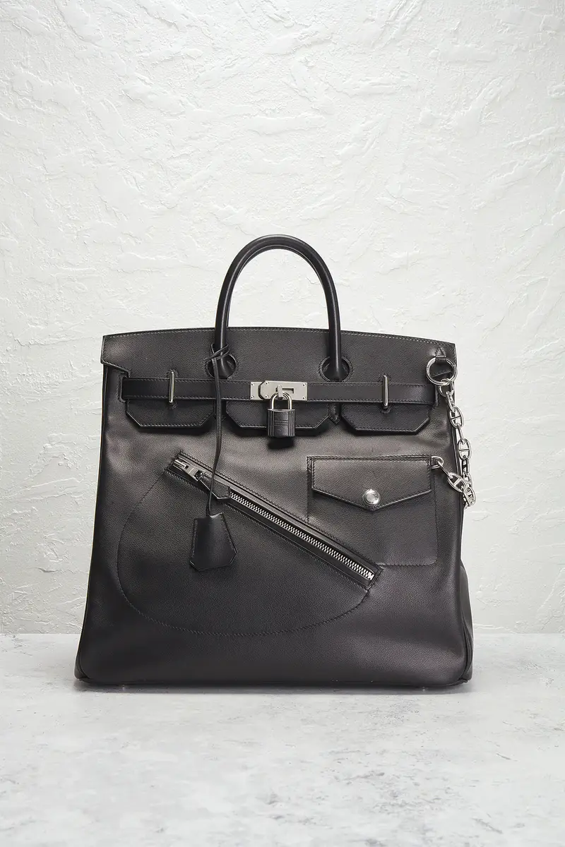 HERMÈS Hermes Limited Edition Evergrain Haut A Courroies Rock Birkin 40 Handbag | Thumbnail 2