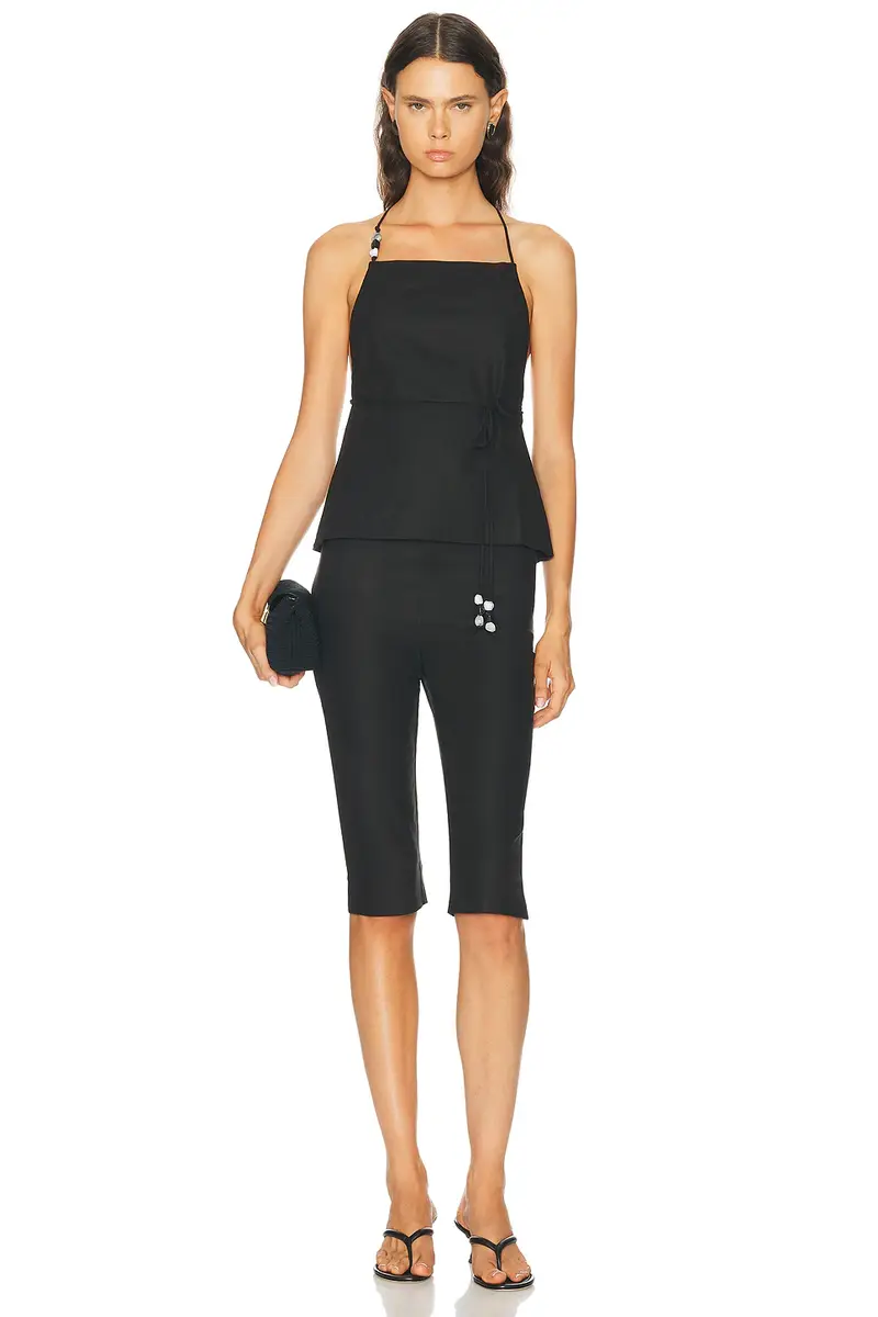 L'Academie Anaia Linen Capri Pant | Thumbnail 5 L'Academie Anaia Linen Capri Pant | Thumbnail 5