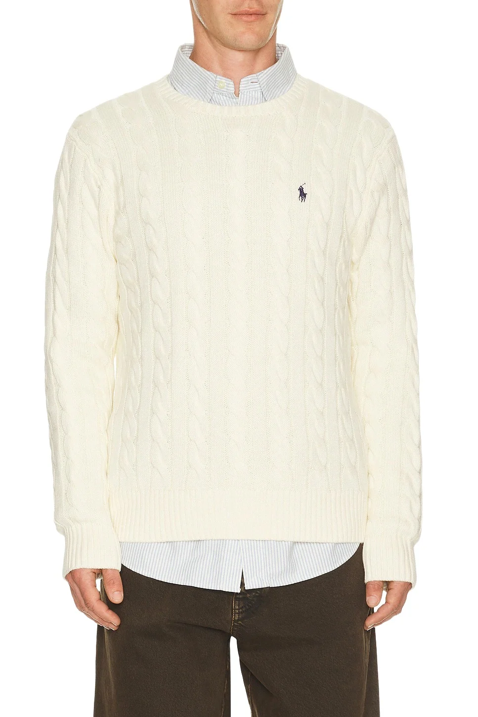 Cable Knit Crewneck Sweater Cable Knit Crewneck Sweater