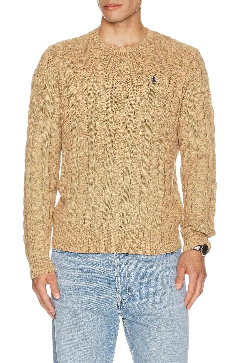 Cable Knit Crewneck Sweater