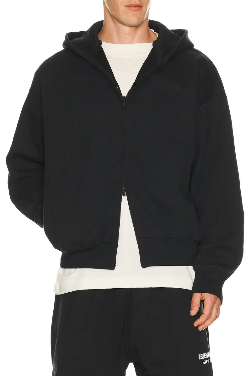 Fear of God Essentials Classic Fit Fleece Zip Up Hoodie | Thumbnail 2 Fear of God Essentials Classic Fit Fleece Zip Up Hoodie | Thumbnail 2