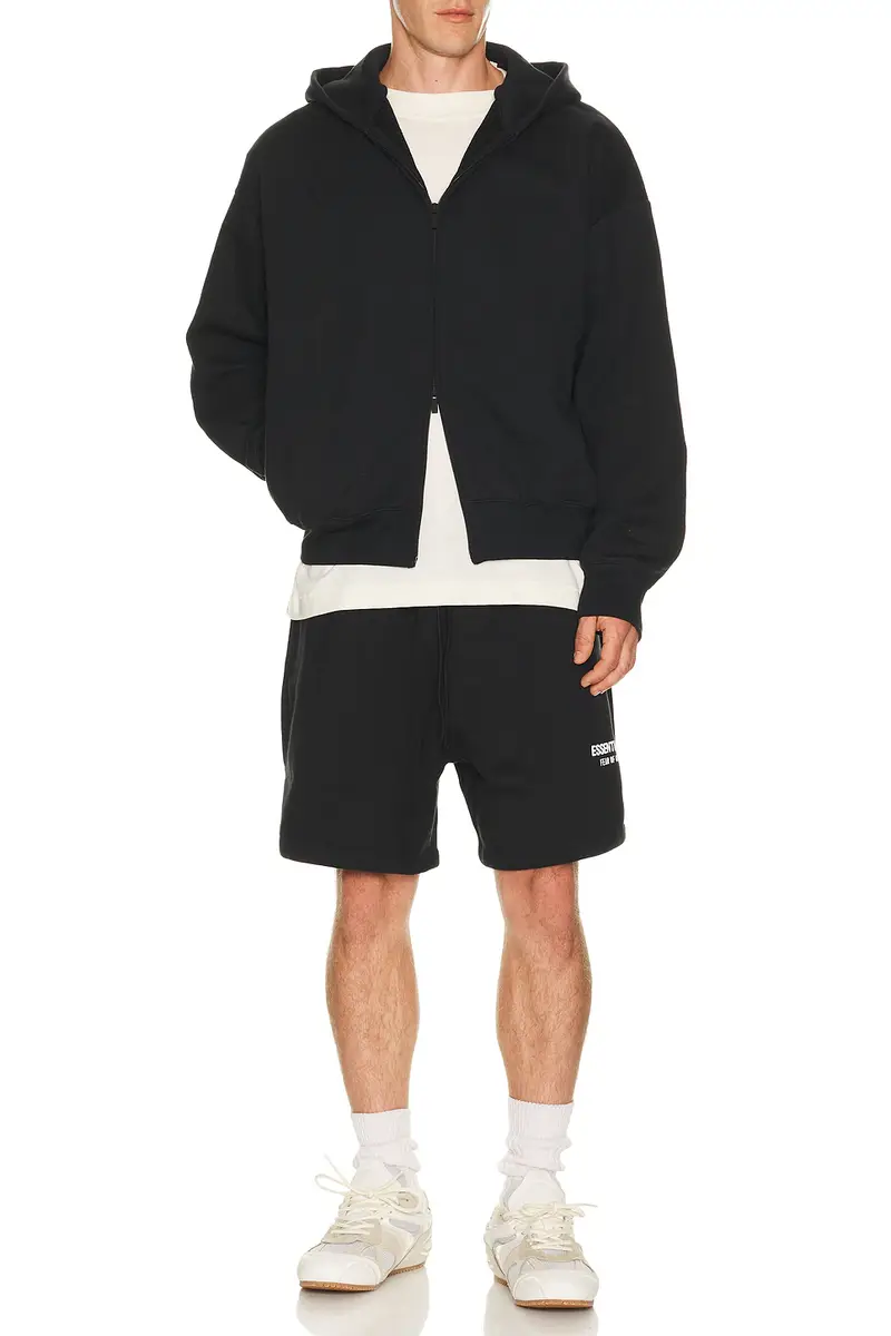 Fear of God Essentials Classic Fit Fleece Zip Up Hoodie | Thumbnail 3 Fear of God Essentials Classic Fit Fleece Zip Up Hoodie | Thumbnail 3