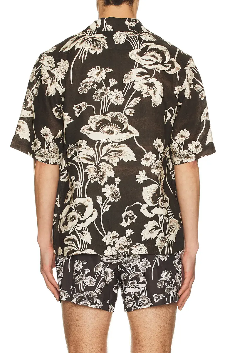 Commas Painted Peonies Bowling Shirt | Thumbnail 2