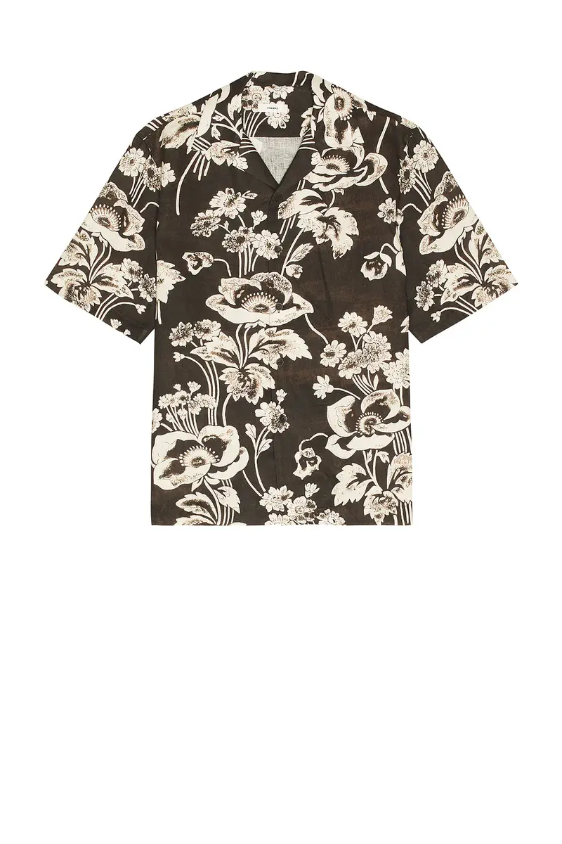 Commas Painted Peonies Bowling Shirt | Thumbnail 4