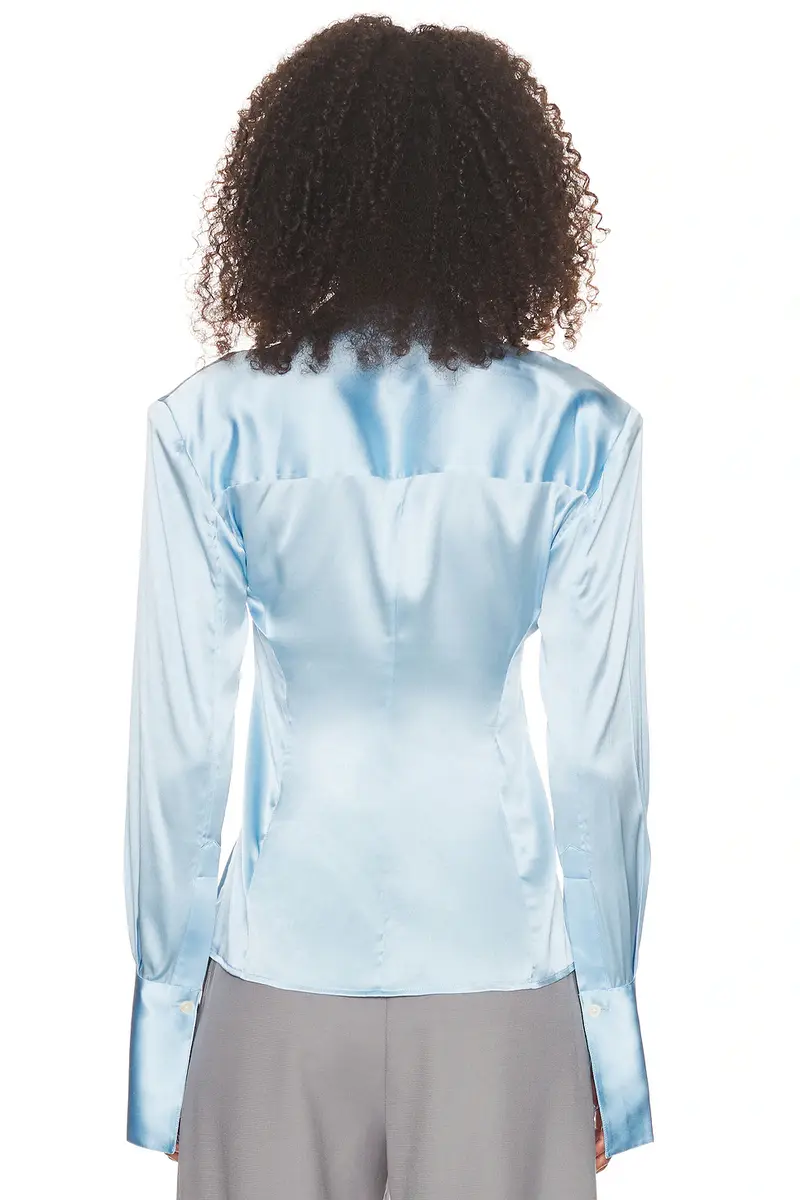 Helsa The Silk Charmeuse Shirt | Thumbnail 3 Helsa The Silk Charmeuse Shirt | Thumbnail 3