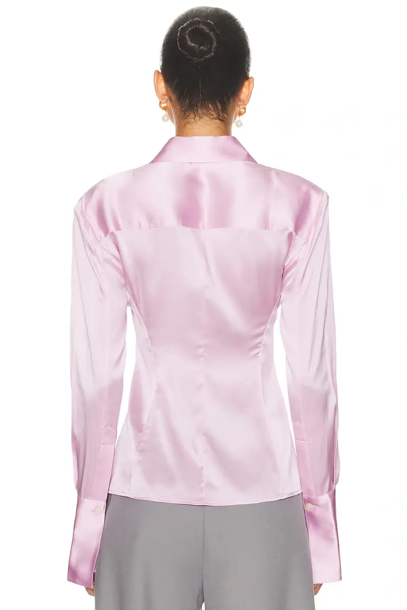 Helsa The Silk Charmeuse Shirt | Thumbnail 3 Helsa The Silk Charmeuse Shirt | Thumbnail 3
