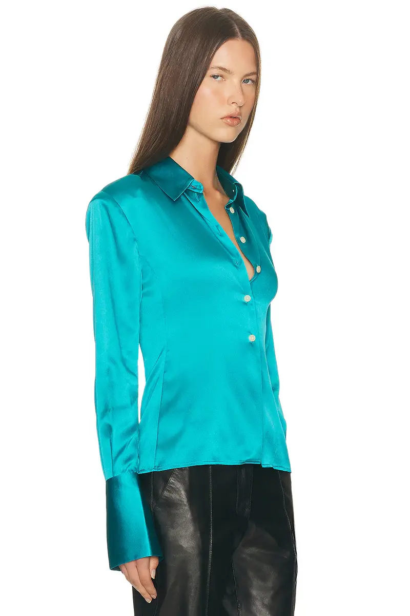 Helsa The Silk Charmeuse Shirt | Thumbnail 2 Helsa The Silk Charmeuse Shirt | Thumbnail 2