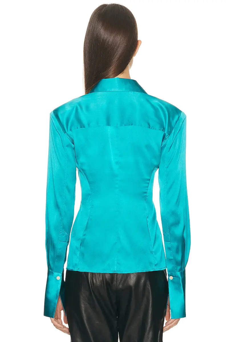 Helsa The Silk Charmeuse Shirt | Thumbnail 3 Helsa The Silk Charmeuse Shirt | Thumbnail 3