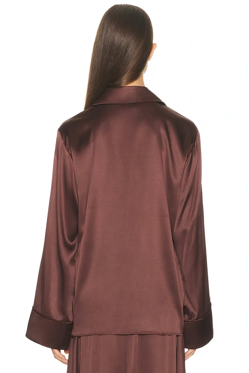 Helsa The Silk Charmeuse Pajama Shirt | Thumbnail 3