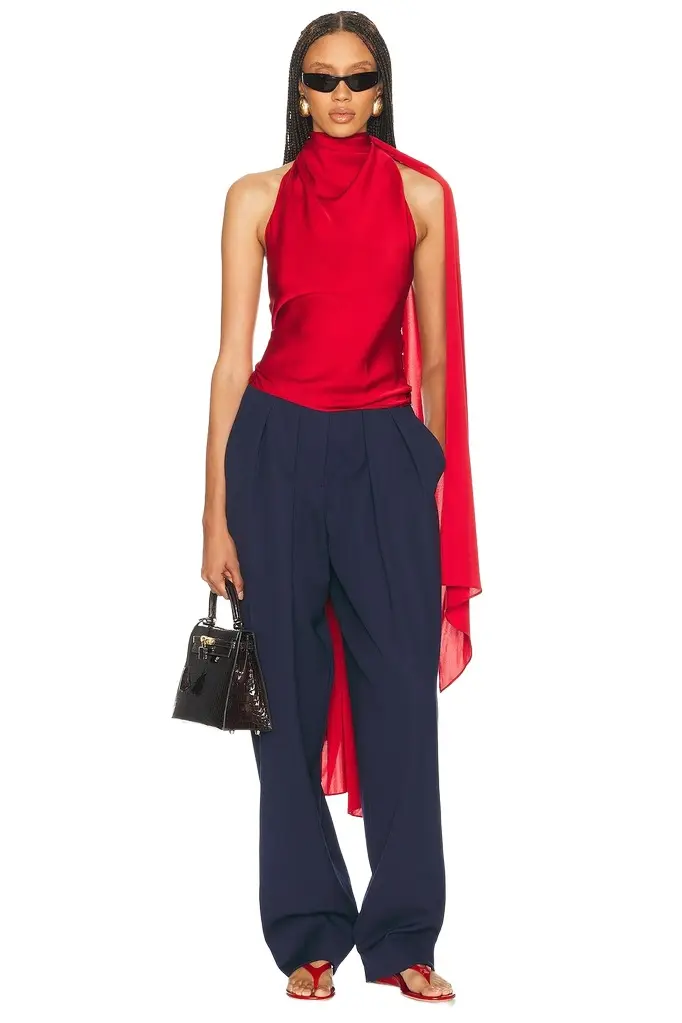 Helsa Natasha Silk Halter | Image 1 Helsa Natasha Silk Halter | Image 1