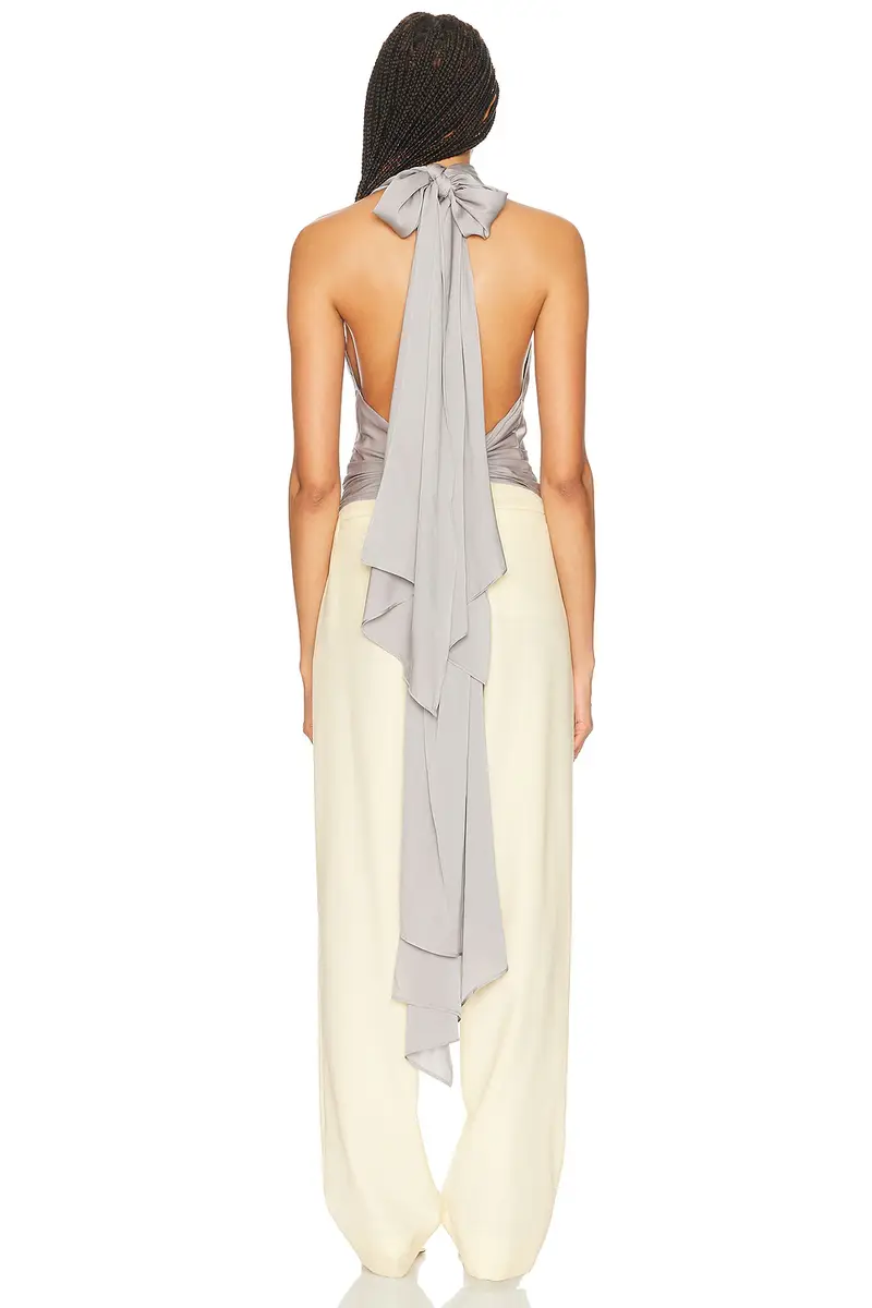 Helsa Natasha Silk Halter | Thumbnail 3 Helsa Natasha Silk Halter | Thumbnail 3