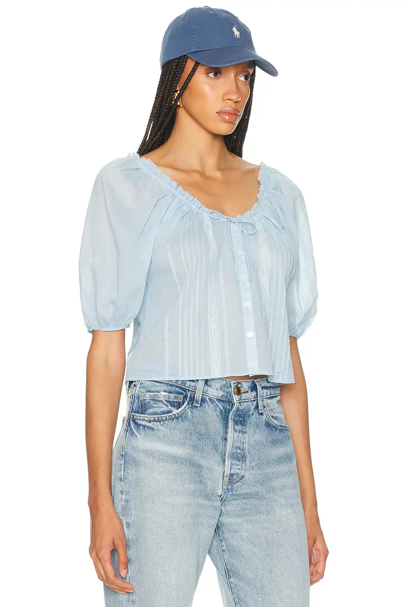 Helsa Voile Peasant Blouse | Thumbnail 2 Helsa Voile Peasant Blouse | Thumbnail 2