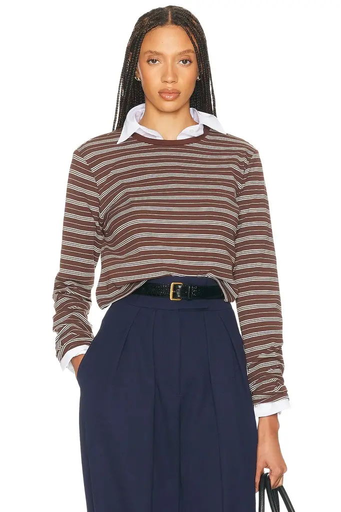 Helsa The Rib Long Sleeve Tee