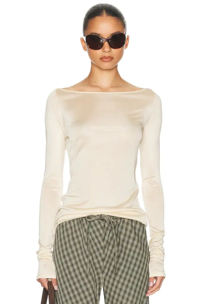 Helsa Slinky Jersey Off The Shoulder Top | Image 1 Helsa Slinky Jersey Off The Shoulder Top | Image 1