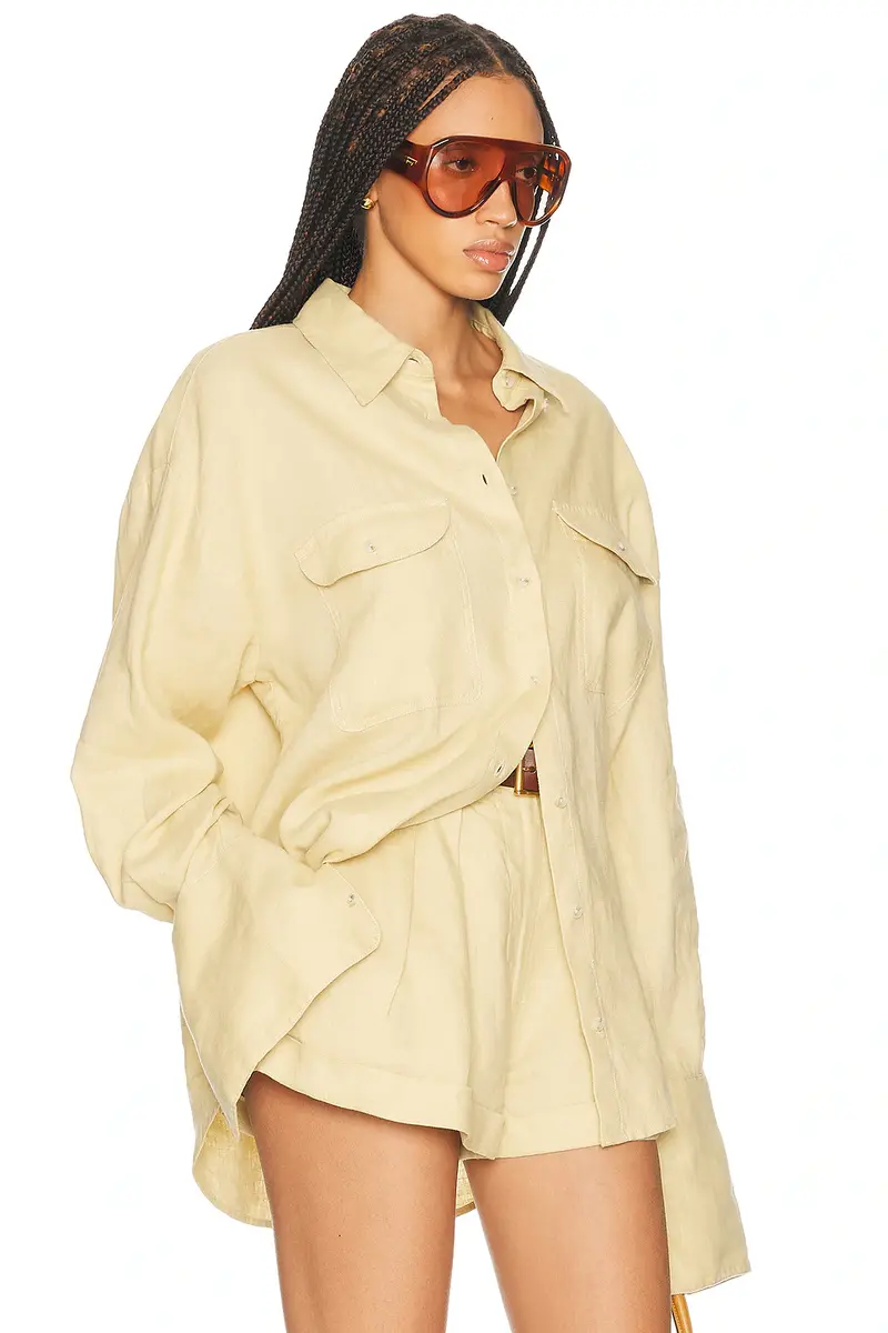 Helsa Washed Linen Shirt | Thumbnail 2 Helsa Washed Linen Shirt | Thumbnail 2