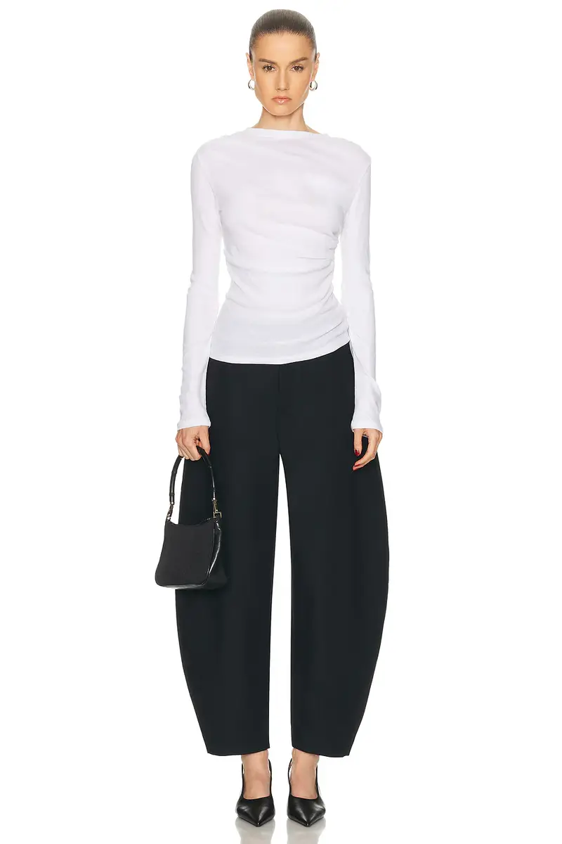 EAVES Mai Sculptural Compact Suiting Ankle Pant | Thumbnail 5 EAVES Mai Sculptural Compact Suiting Ankle Pant | Thumbnail 5