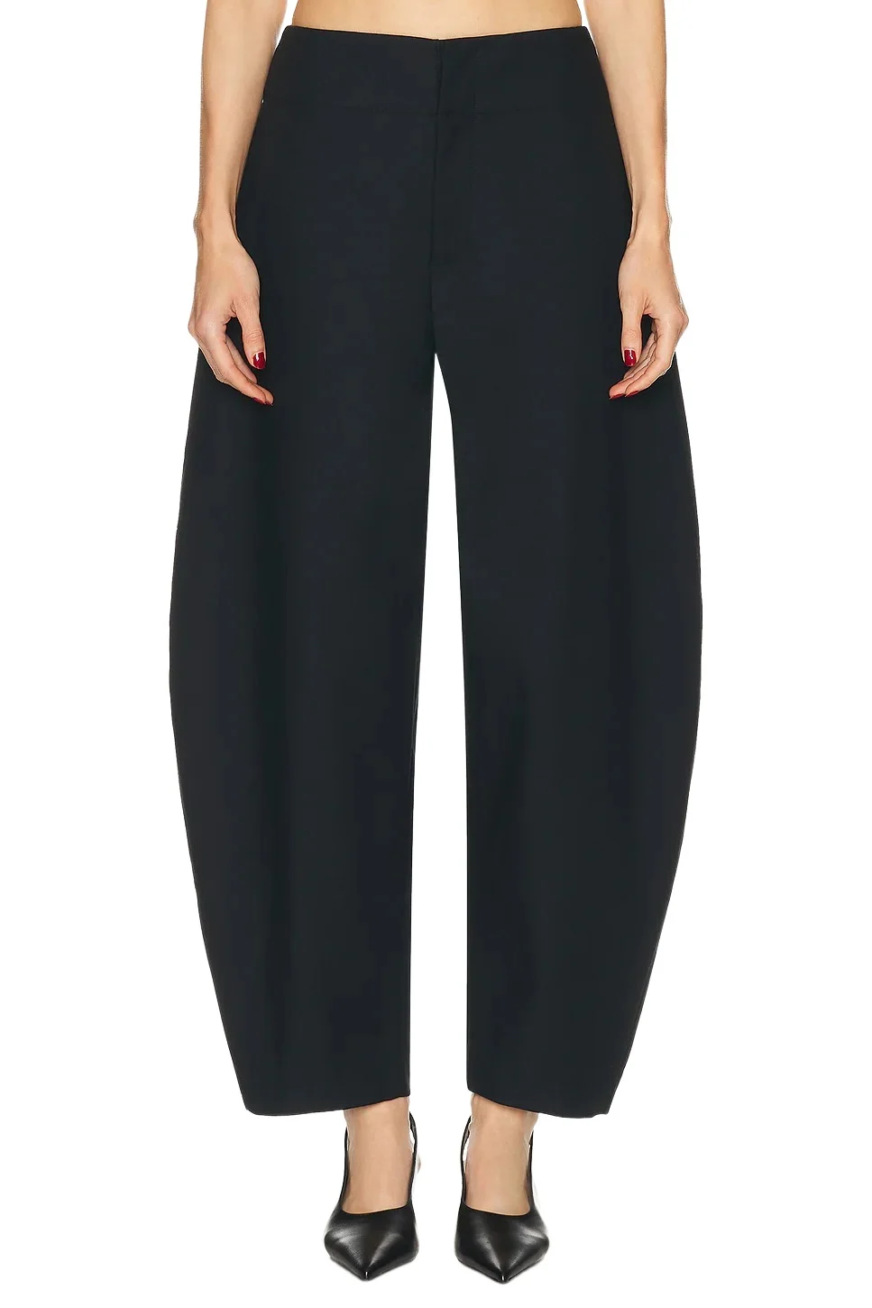 EAVES Mai Sculptural Compact Suiting Ankle Pant