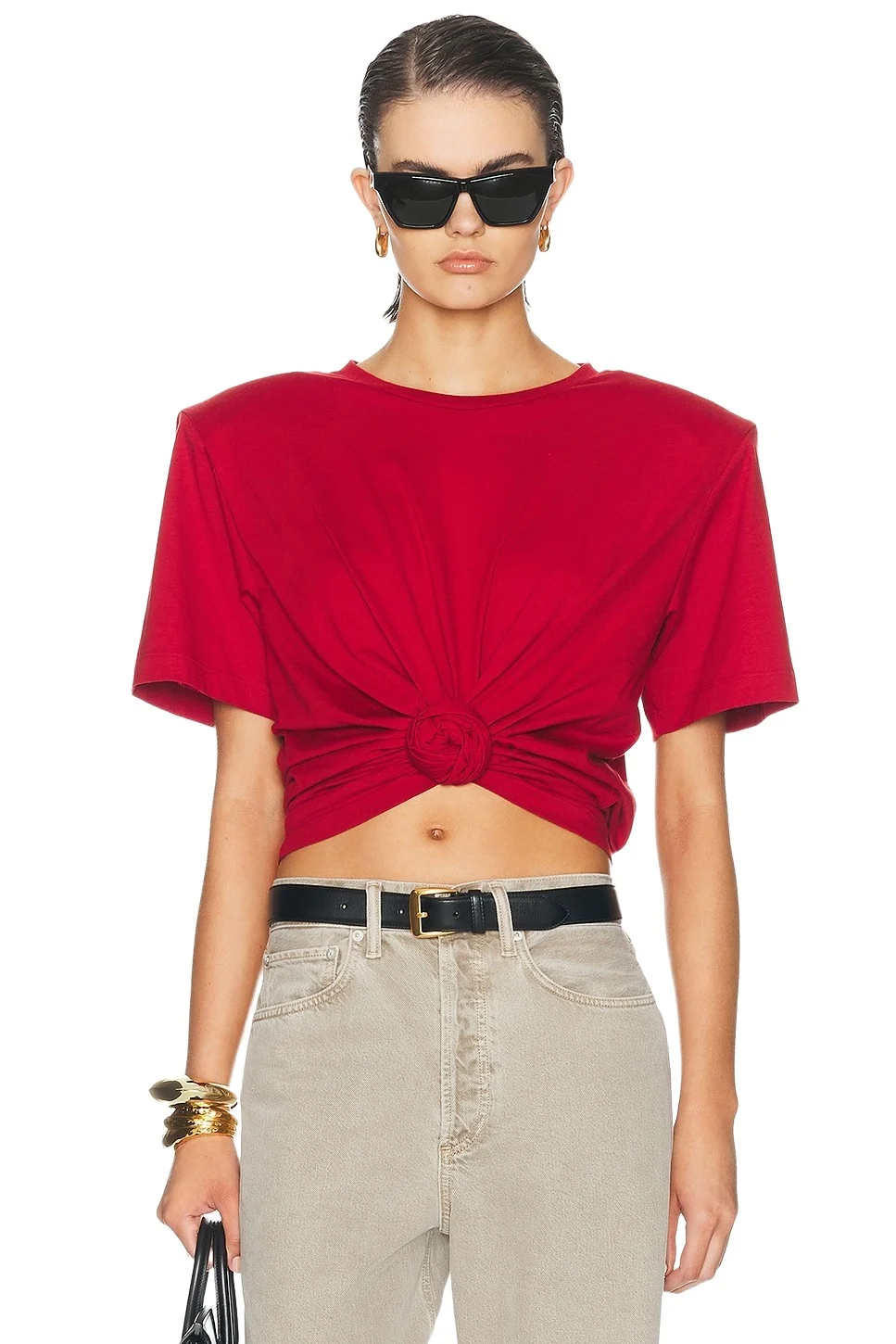 Magda Butrym Knot Front T-Shirt