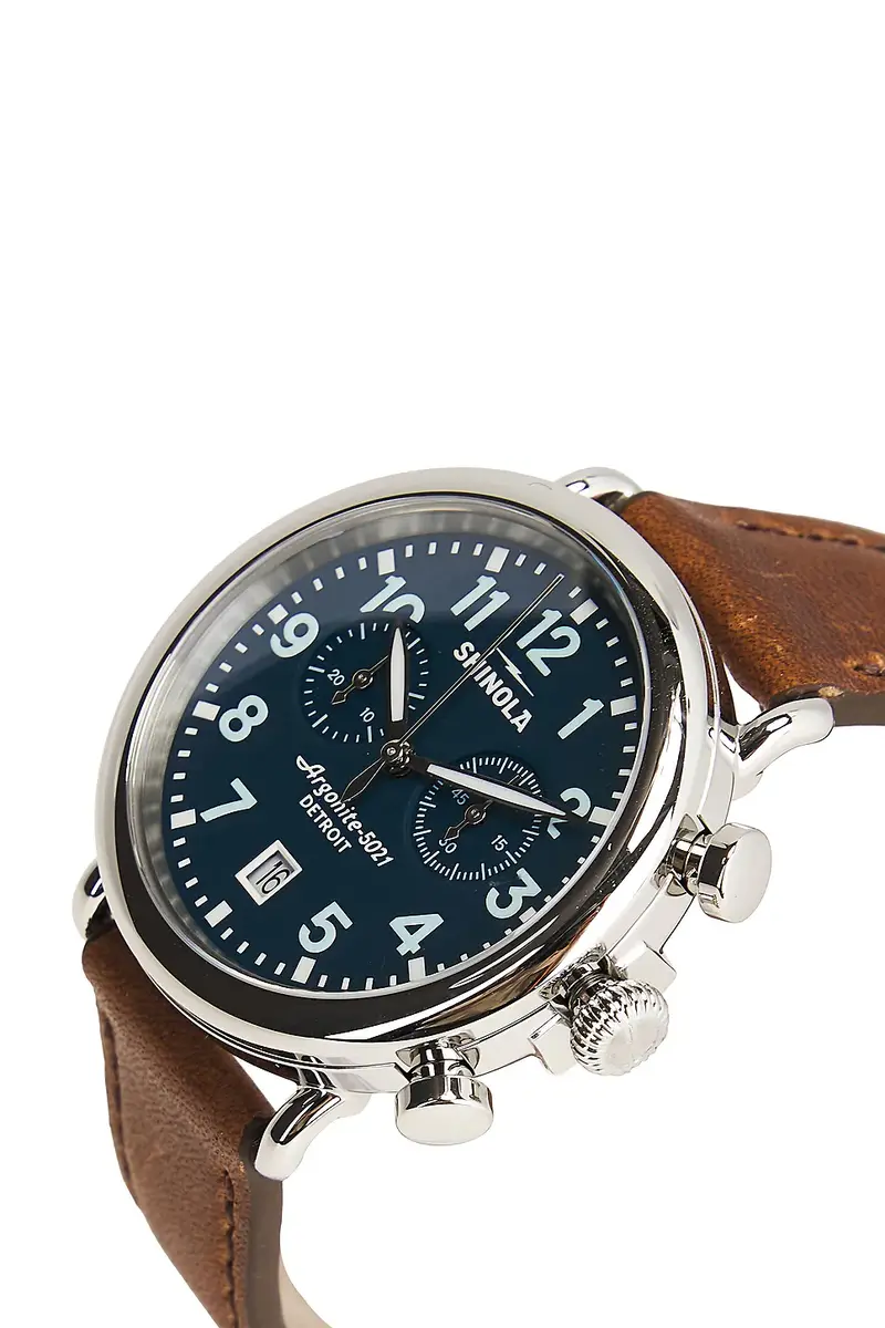 Shinola Runwell 2 Eye Chrono 41mm Watch British Tan Leather Strap | Thumbnail 3 Shinola Runwell 2 Eye Chrono 41mm Watch British Tan Leather Strap | Thumbnail 3