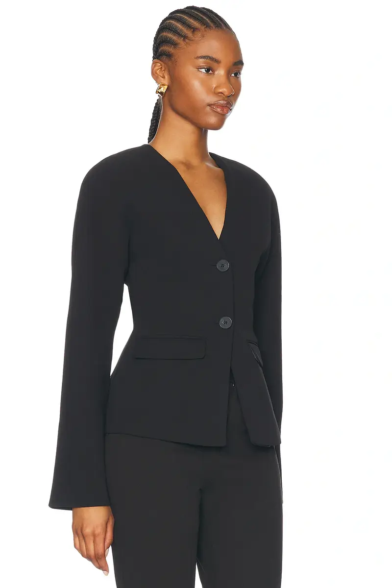 EAVES Gal Polished Crepe Blazer | Thumbnail 2 EAVES Gal Polished Crepe Blazer | Thumbnail 2