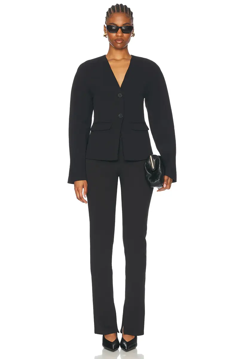 EAVES Gal Polished Crepe Blazer | Thumbnail 4 EAVES Gal Polished Crepe Blazer | Thumbnail 4