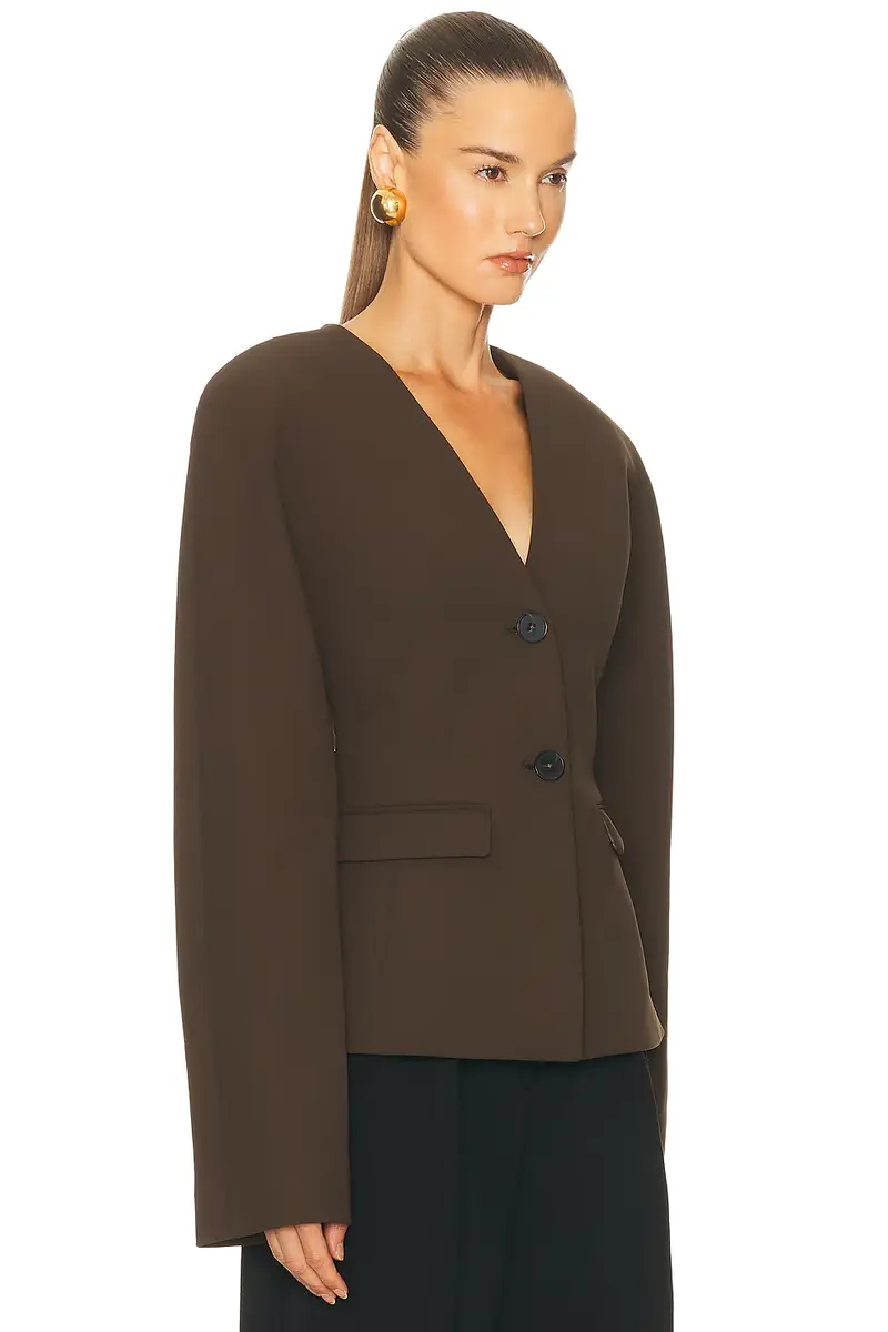 EAVES Gal Polished Crepe Blazer | Thumbnail 2 EAVES Gal Polished Crepe Blazer | Thumbnail 2