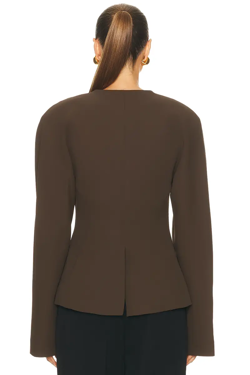 EAVES Gal Polished Crepe Blazer | Thumbnail 3 EAVES Gal Polished Crepe Blazer | Thumbnail 3