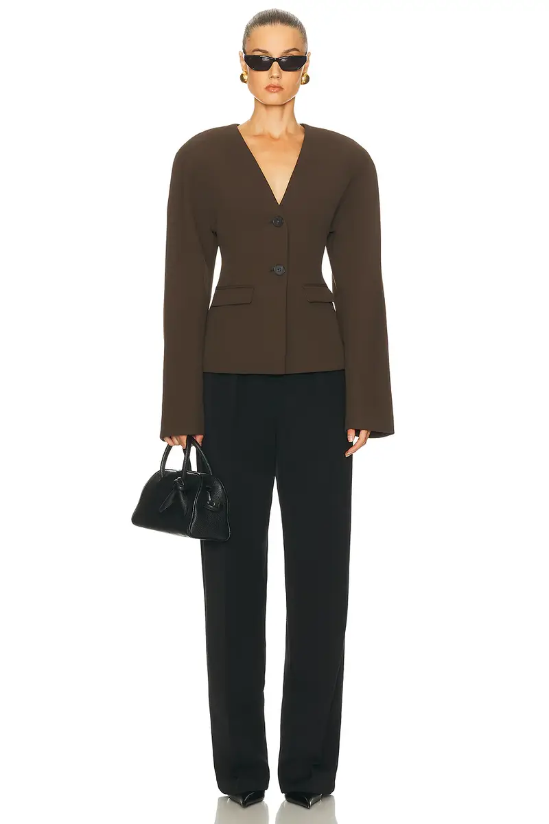 EAVES Gal Polished Crepe Blazer | Thumbnail 4 EAVES Gal Polished Crepe Blazer | Thumbnail 4