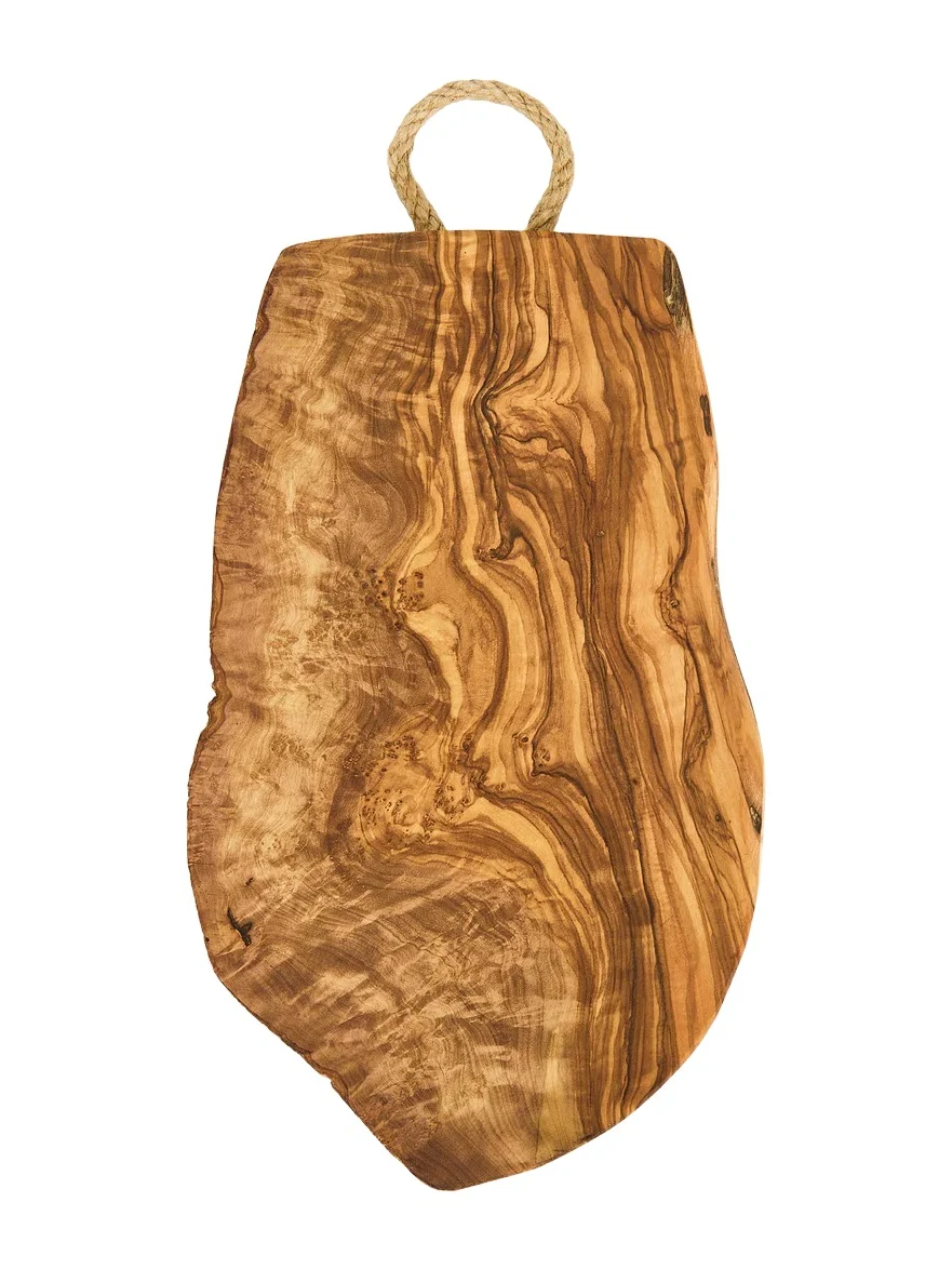 Verve Culture Olivewood Charcuterie Board With Rope Handle