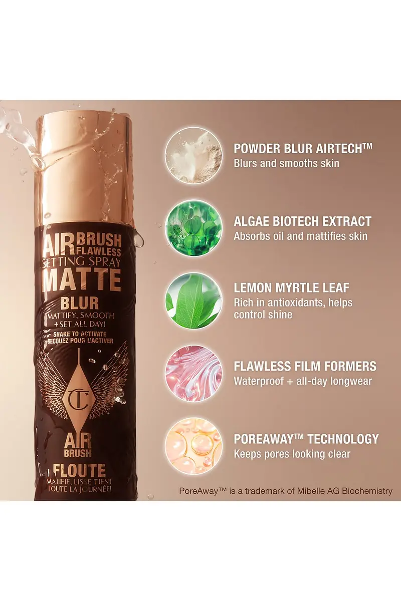 Charlotte Tilbury Airbrush Flawless Setting Spray Matte | Thumbnail 6 Charlotte Tilbury Airbrush Flawless Setting Spray Matte | Thumbnail 6