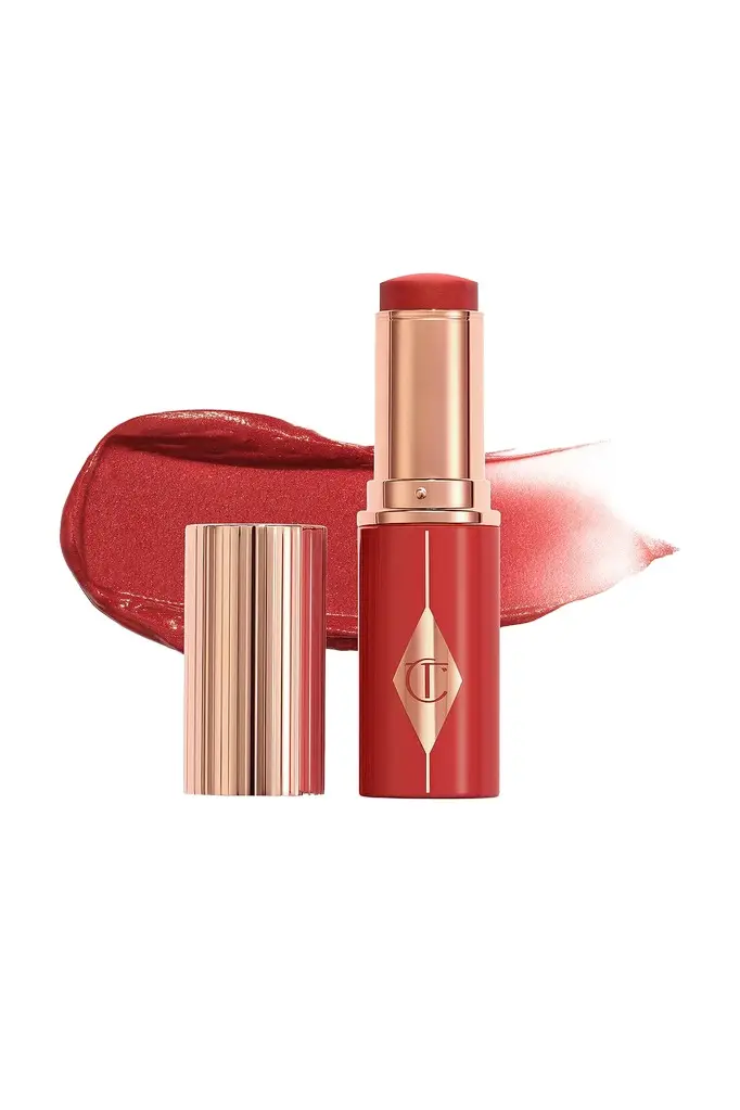 Charlotte Tilbury Unreal Lip + Cheek Glow Blush Stick with Hyaluronic Acid