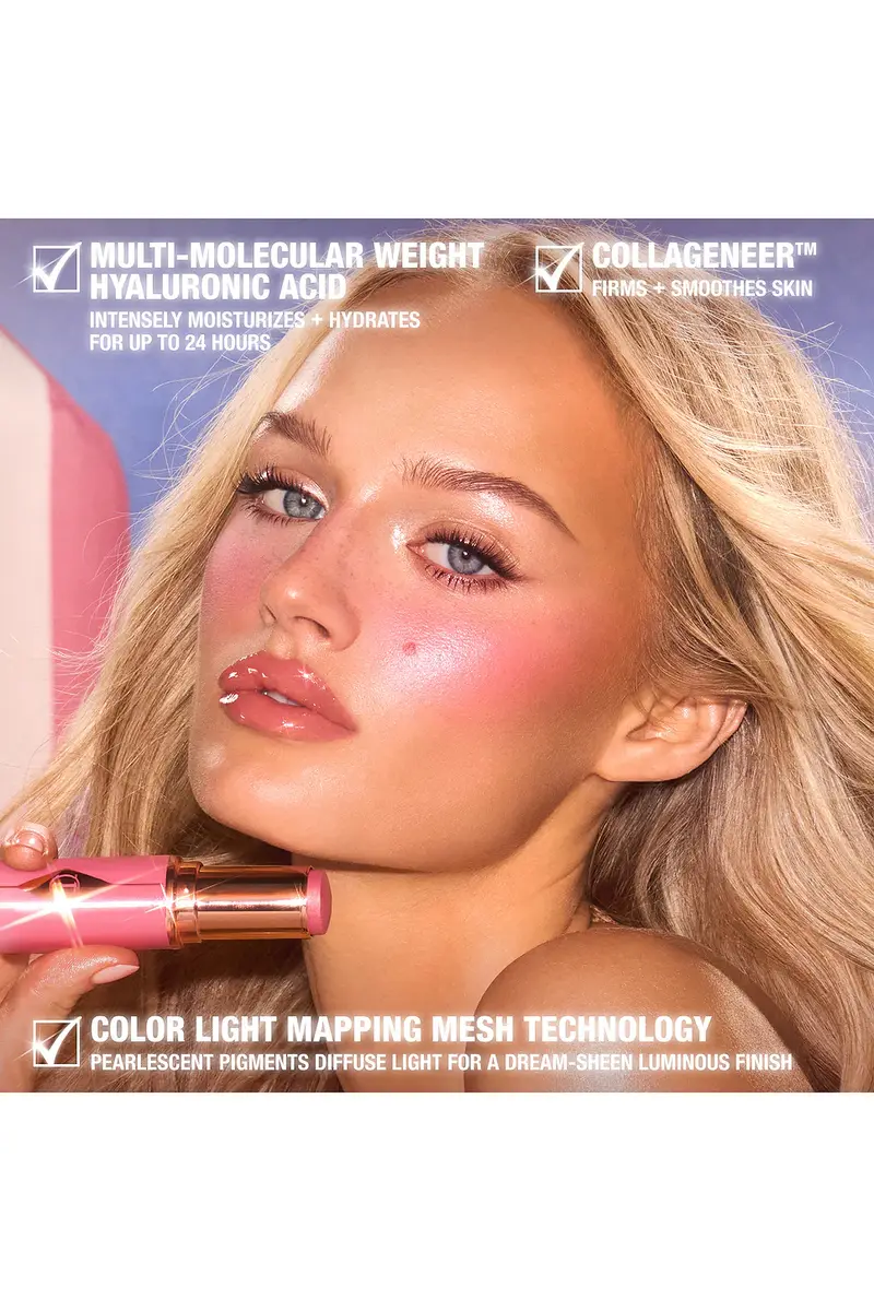 Charlotte Tilbury Unreal Lip + Cheek Glow Blush Stick with Hyaluronic Acid | Thumbnail 7 Charlotte Tilbury Unreal Lip + Cheek Glow Blush Stick with Hyaluronic Acid | Thumbnail 7