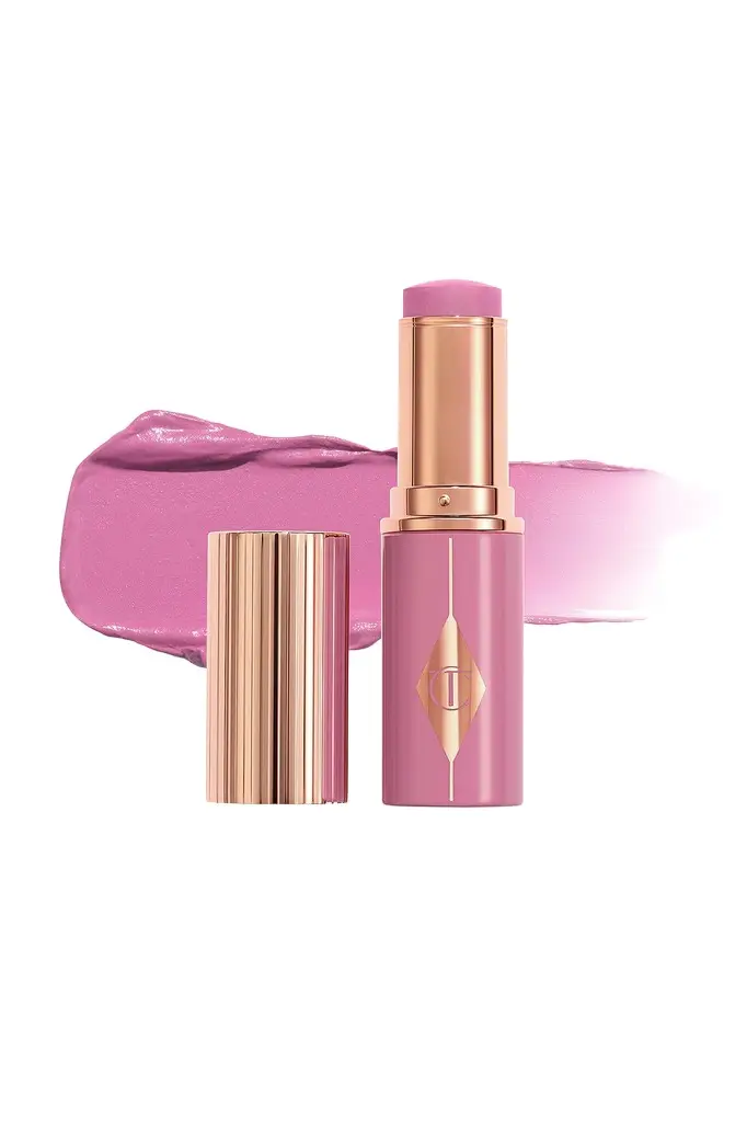 Charlotte Tilbury Unreal Lip + Cheek Glow Blush Stick with Hyaluronic Acid