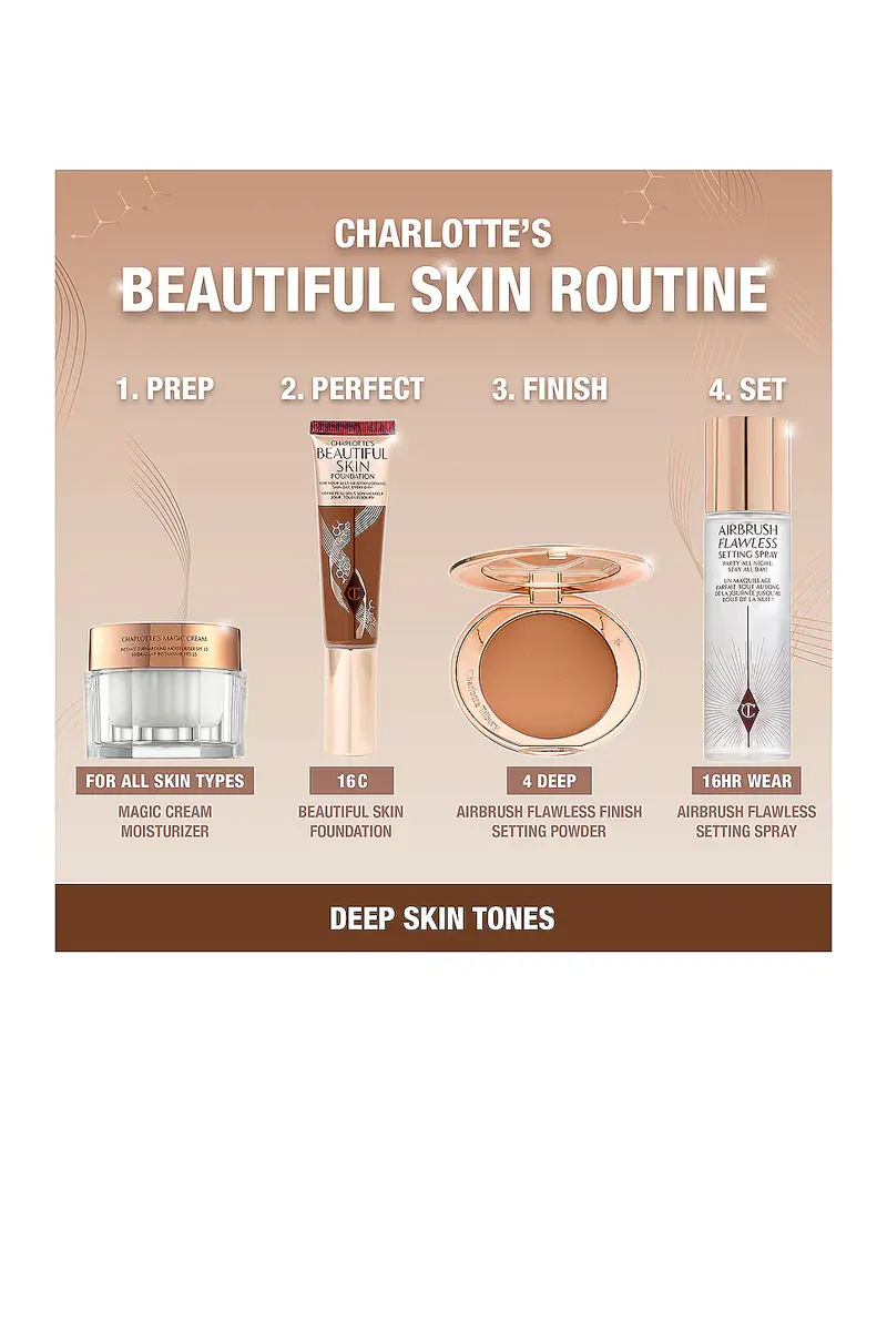 Charlotte Tilbury Charlotte's Beautiful Skin Medium Coverage Liquid Foundation with Hyaluronic Acid | Thumbnail 6 Charlotte Tilbury Charlotte's Beautiful Skin Medium Coverage Liquid Foundation with Hyaluronic Acid | Thumbnail 6