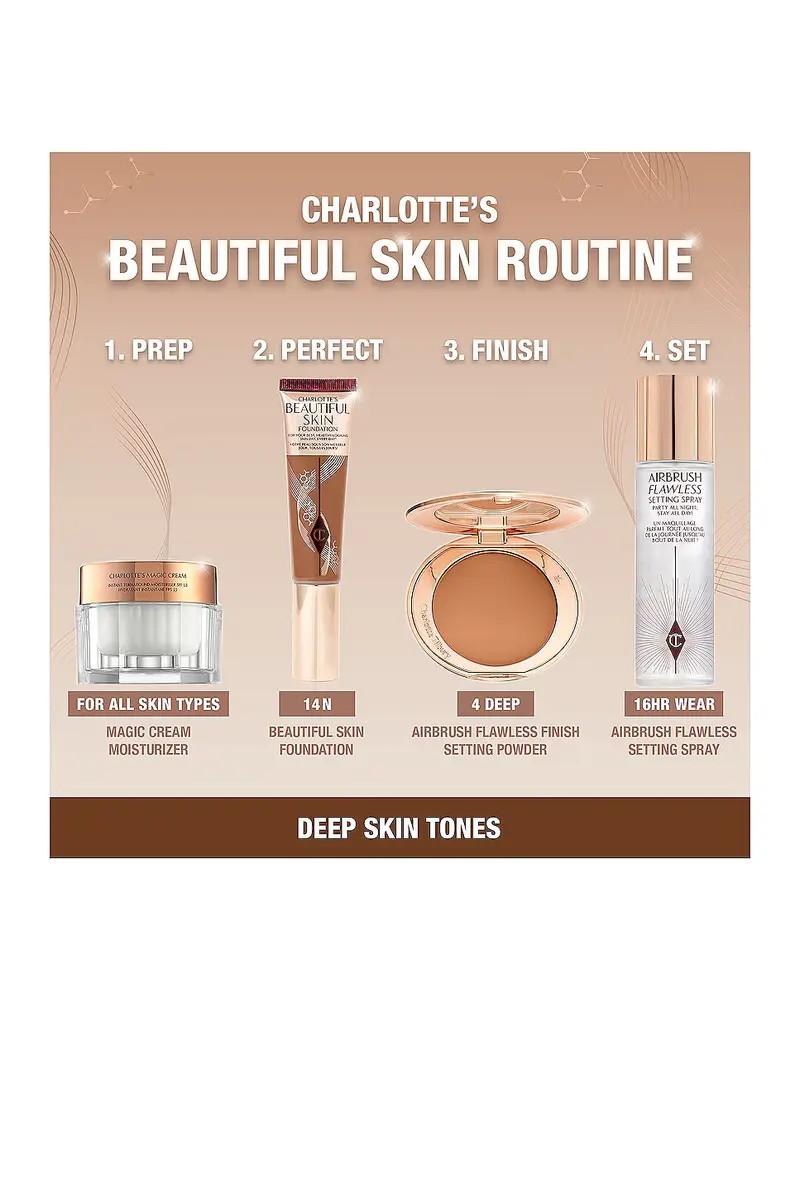 Charlotte Tilbury Charlotte's Beautiful Skin Medium Coverage Liquid Foundation with Hyaluronic Acid | Thumbnail 6 Charlotte Tilbury Charlotte's Beautiful Skin Medium Coverage Liquid Foundation with Hyaluronic Acid | Thumbnail 6