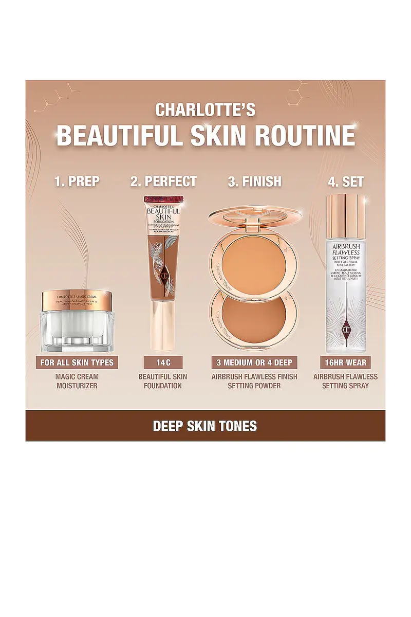 Charlotte Tilbury Charlotte's Beautiful Skin Medium Coverage Liquid Foundation with Hyaluronic Acid | Thumbnail 6 Charlotte Tilbury Charlotte's Beautiful Skin Medium Coverage Liquid Foundation with Hyaluronic Acid | Thumbnail 6