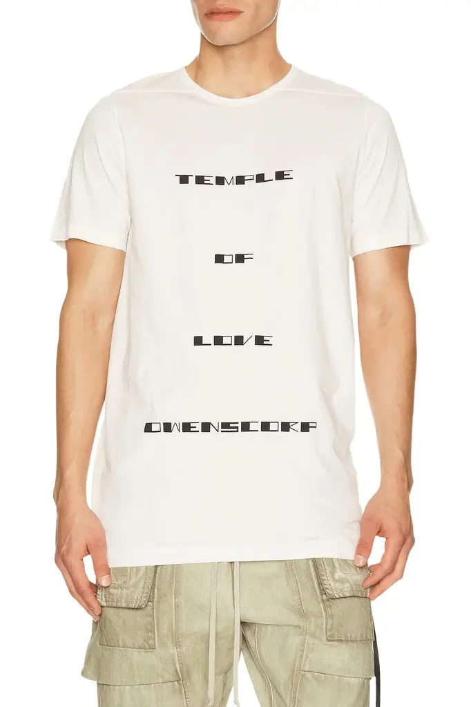 DRKSHDW by Rick Owens Temple of Love Owenscorp Graphic Level T | Image 1 DRKSHDW by Rick Owens Temple of Love Owenscorp Graphic Level T | Image 1