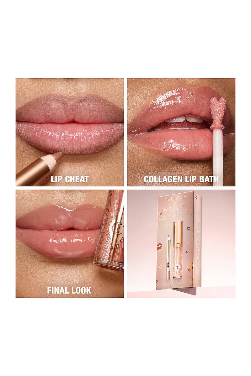 Charlotte Tilbury Glossy Nude Pink Lip Duo | Thumbnail 4